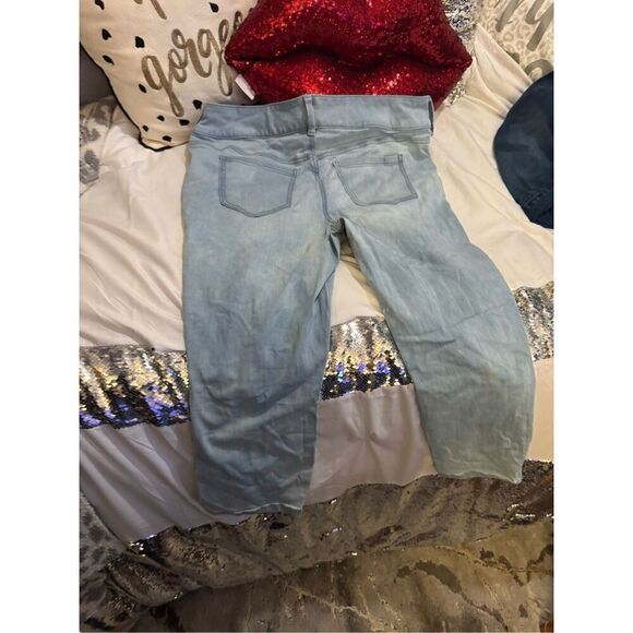 Torrid lot of 2x super soft blue jean/denim jegging legging light & dark blue - Picture 8 of 10